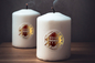 برچسب لوگوی برچسب PVC فویل طلایی چاپ شخصی برای شیشه شمع