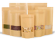 کیسه های کاغذی قابل آب بندی مجدد کرافت قهوه ای ایستاده برای بسته بندی مواد غذایی