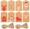 برچسب هدیه شکلات آویز CMYK برچسب کوکی کریسمس پی وی سی برای بسته بندی دسر شیرینی