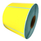 رول کاغذ لیبل ضدآب بیل رنگی گرد زرد برای چاپگر حرارتی